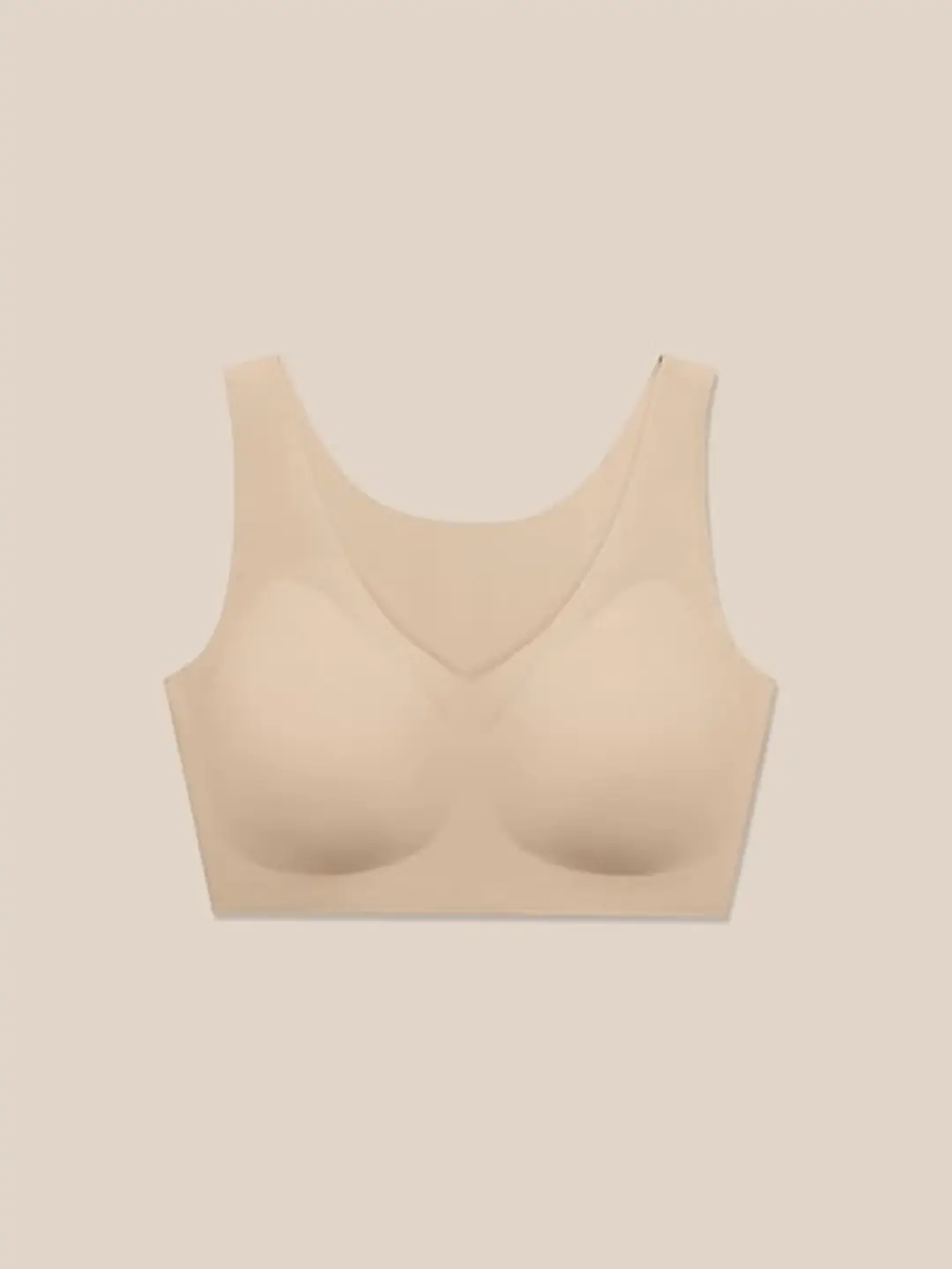 LILYSILK Soutien-Gorge Soie Taille Unique Sans Armatures Confort Abricot Clair + Noir