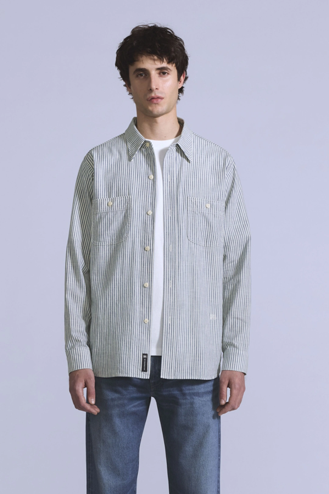 Levi's Chemise De Travail - Homme - Bleu / Work Shirt Indigo Stripe - XL - 2