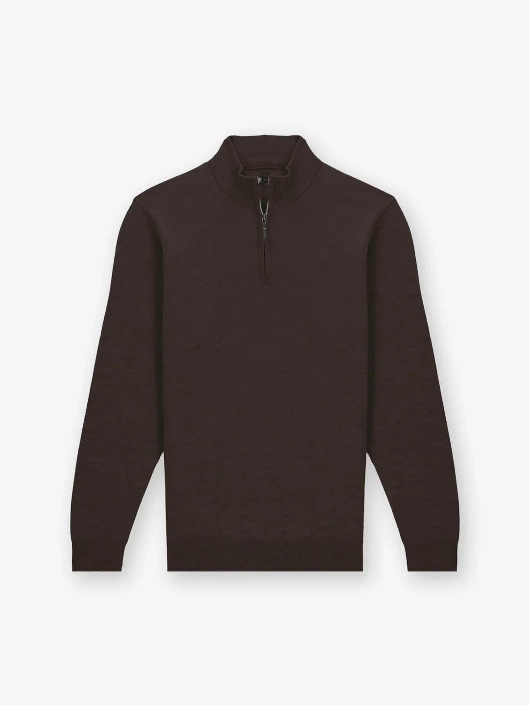 IZAC - Pull col zip marron