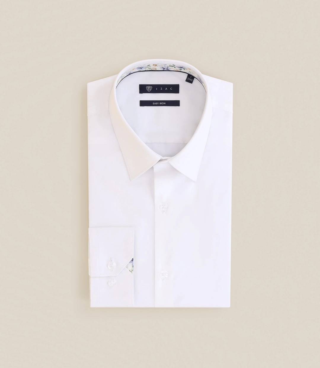 IZAC - Chemise ajustée repassage facile blanche