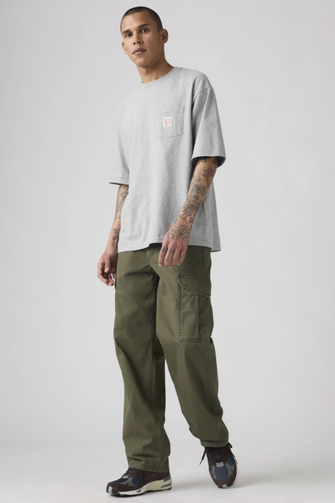 Levi's Pantalon XX Cargo Baggy - Homme - Vert / Forest Night Canvas - 36X34