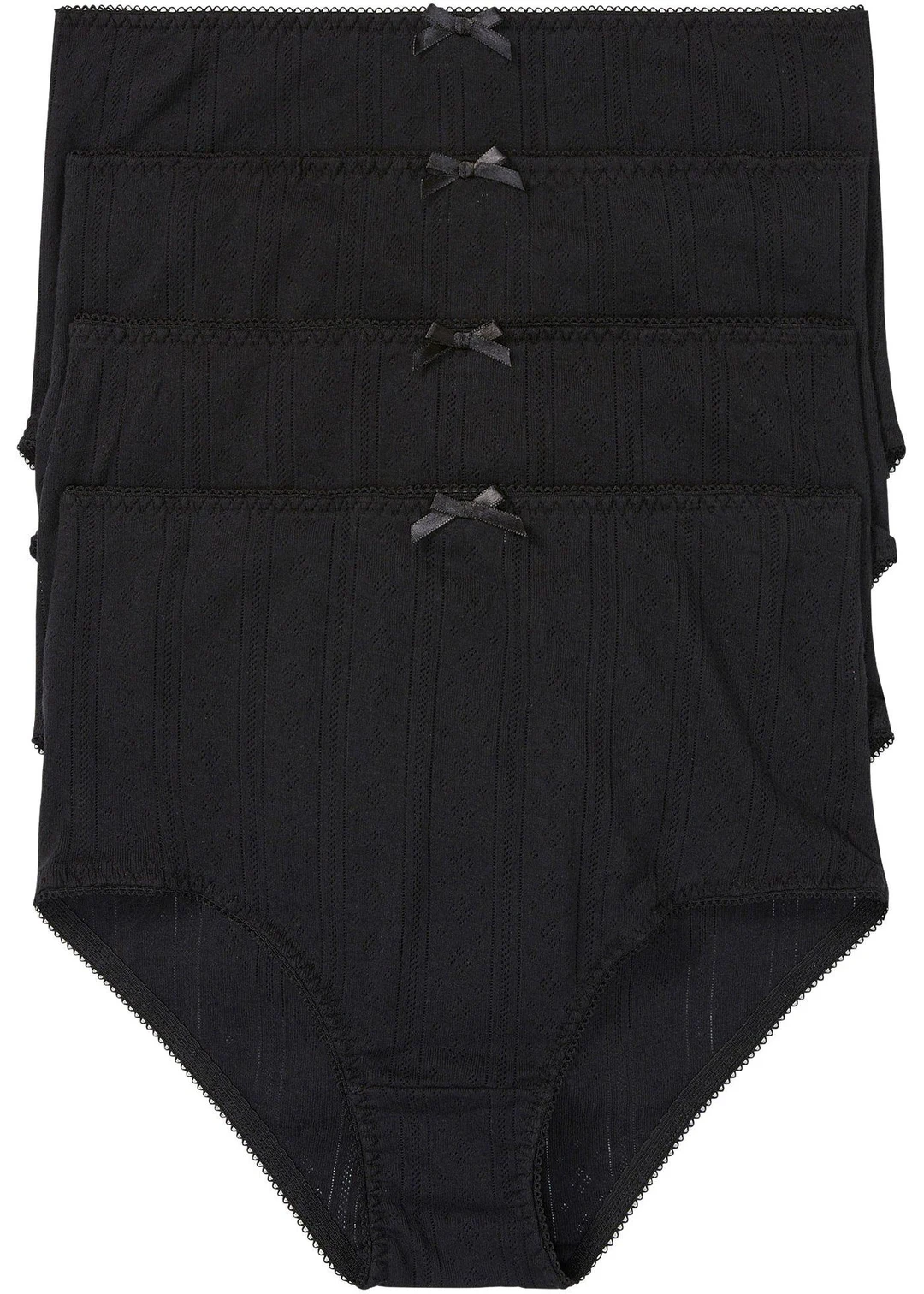 Lot de 4 slips taille haute en coton léger