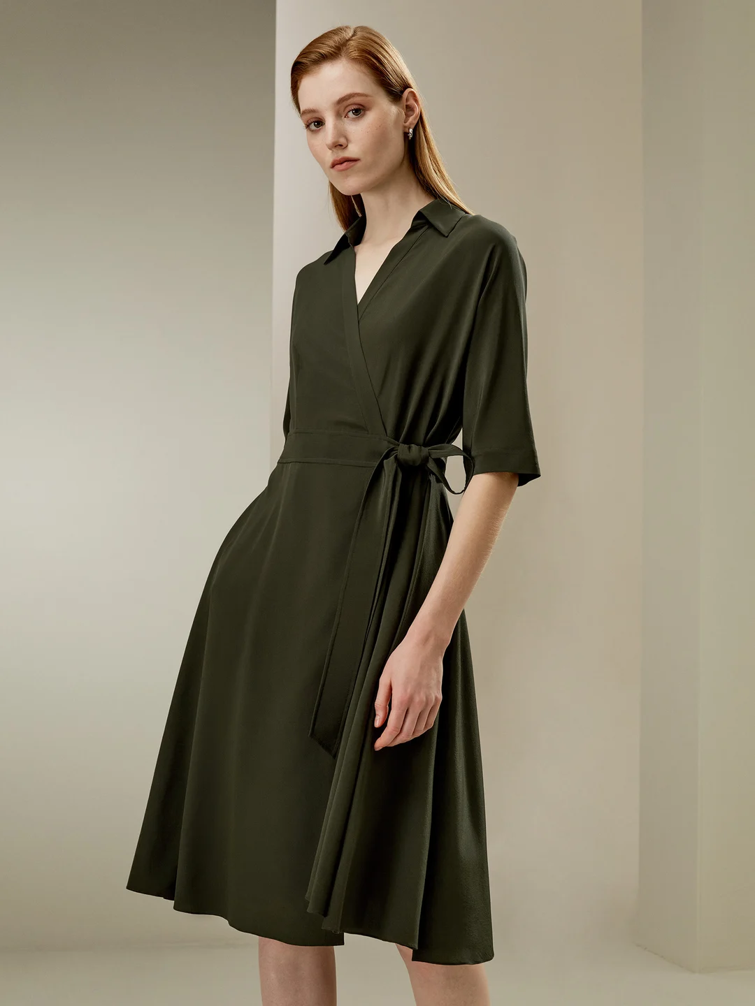 LILYSILK Robe En Soie Chic Bleu Marine Avec Ourlet Robe Parapluie 100% Soie Pure Convient À Toutes Les Saisons XS