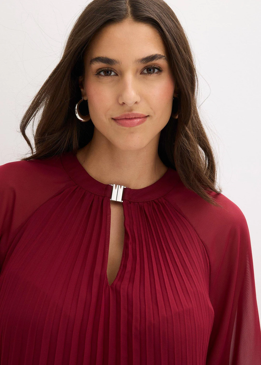 Robe courte plissée en mousseline - 3