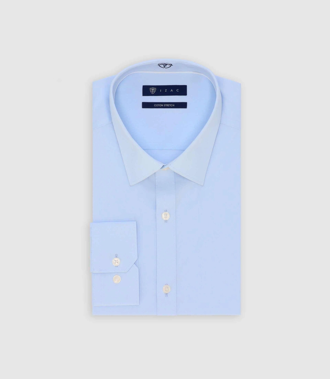 IZAC - Chemise en coton stretch ciel