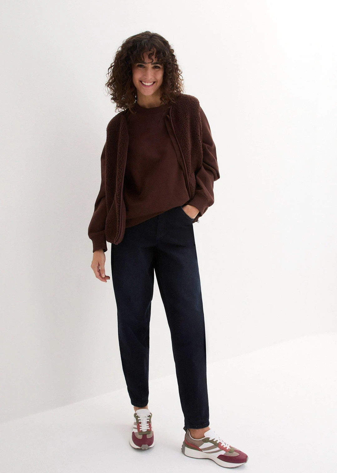 Jean barrel taille haute et élastiquée - 2
