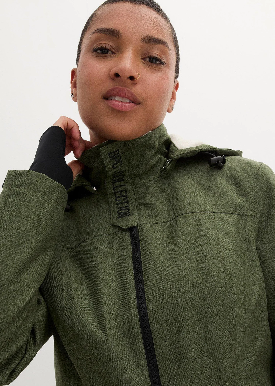 Veste longue outdoor imperméable, doublée sherpa - 3