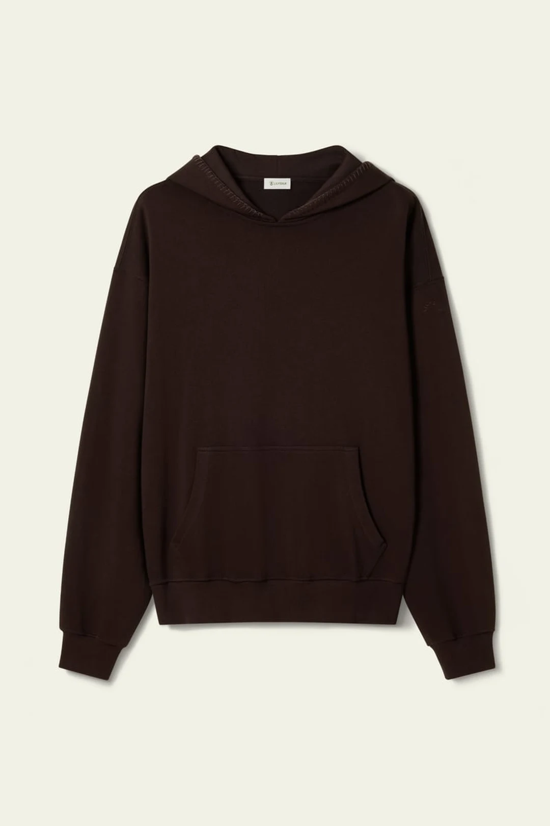 LILYSILK Sweat Seamflow Douceur Gris Chiné XS - SILKERRY Doux Respirant Oversize Capuche Femme
