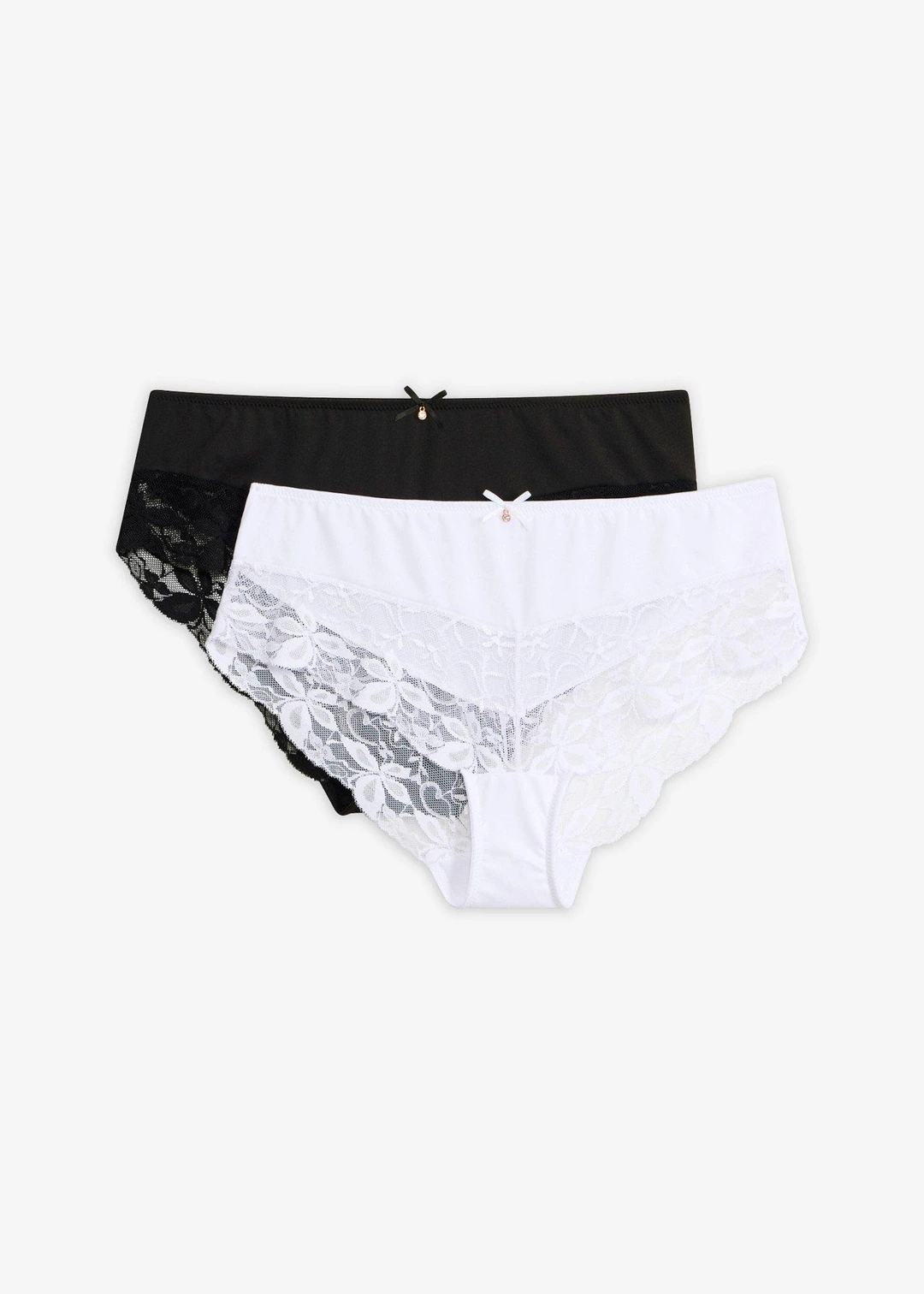 Lot de 2 culottes avec dentelle