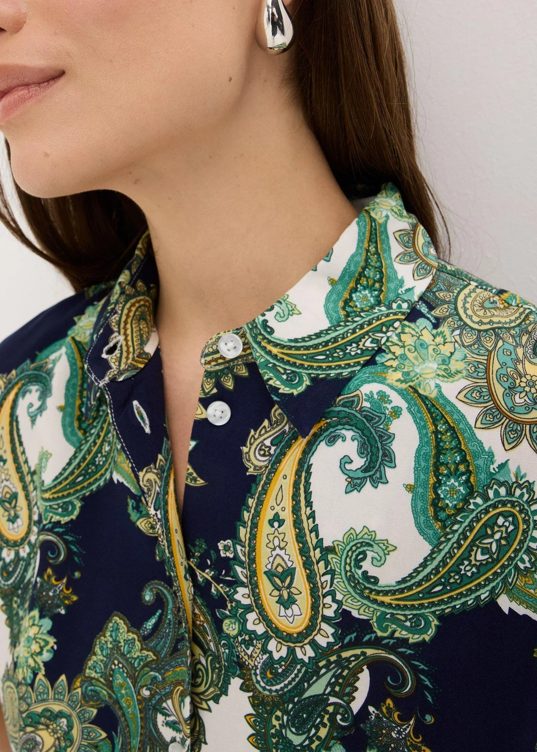 Chemisier imprimé en viscose fluide