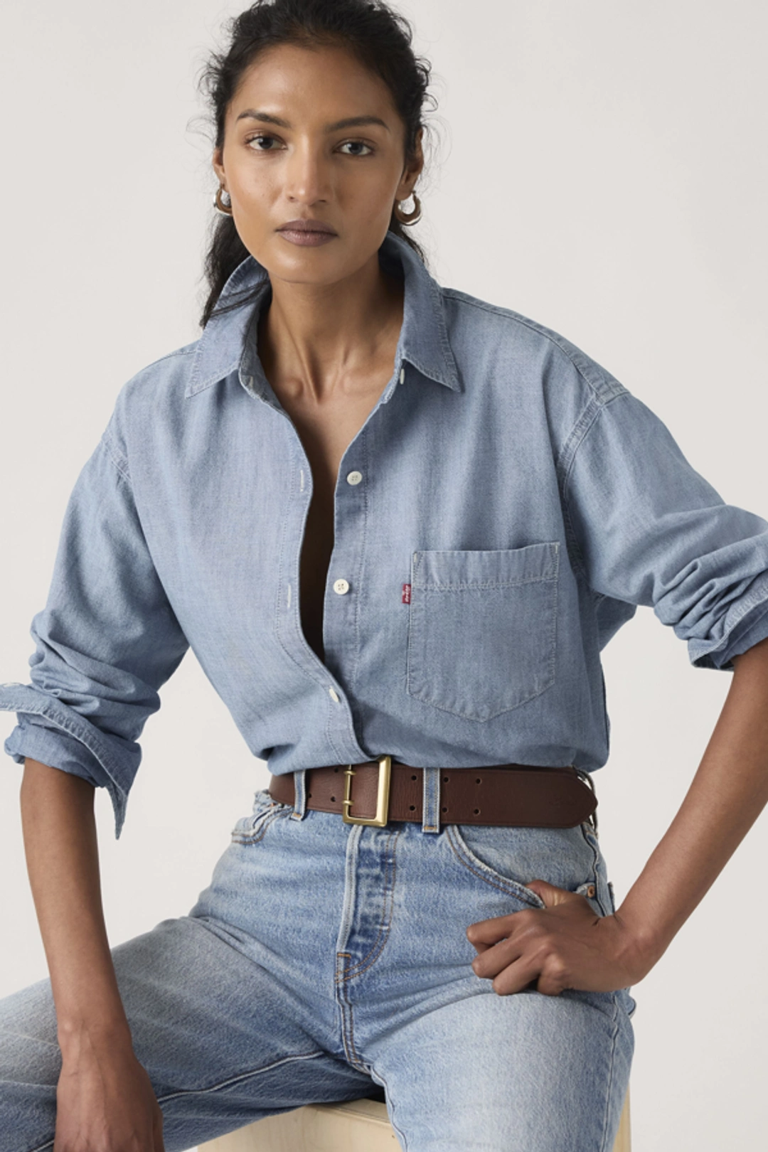 Levi's Chemise Harlie Boyfriend - Femme - Blanc / Bright White - 2XS