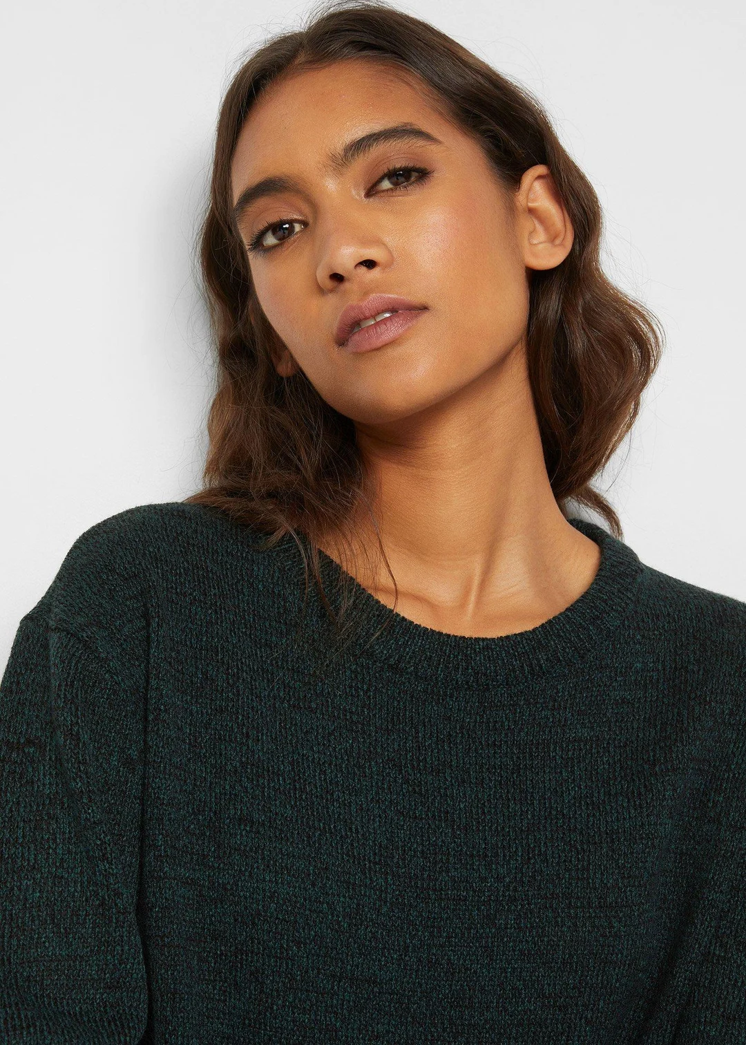 Pull en maille chinée à col rond - 3