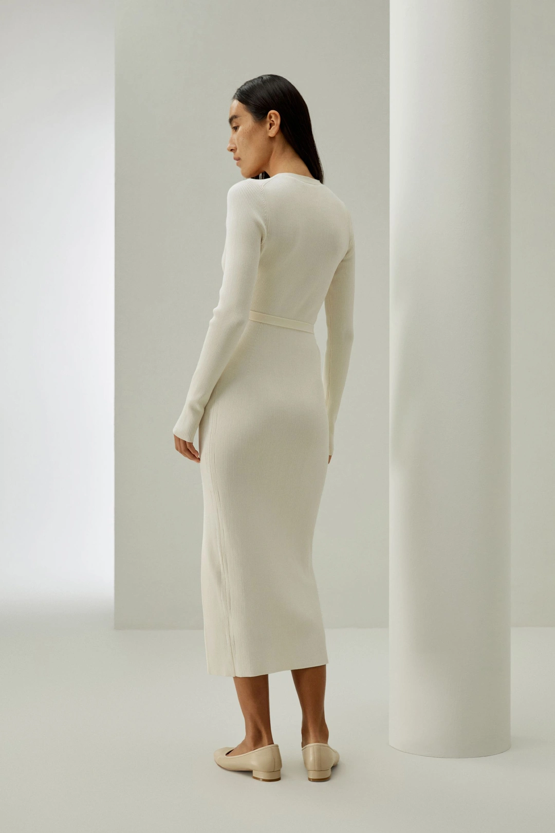 LILYSILK Robe En Soie Chic Coupe Ajustée Soie De Mûrier De Haute Qualité Mettent En Valeur Votre Taille Modèle De Base Blanc S