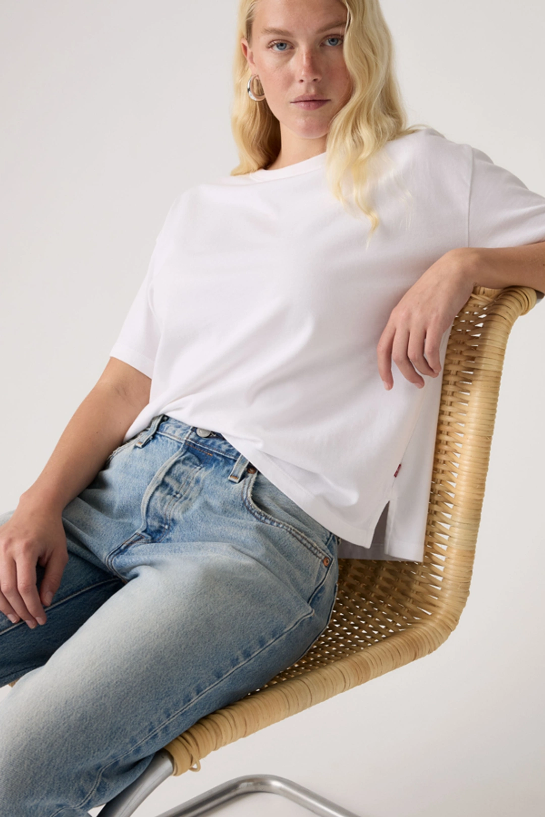 Levi's T Shirt Vintage - Femme - Rose / Coral Blush Garment Dye - XS