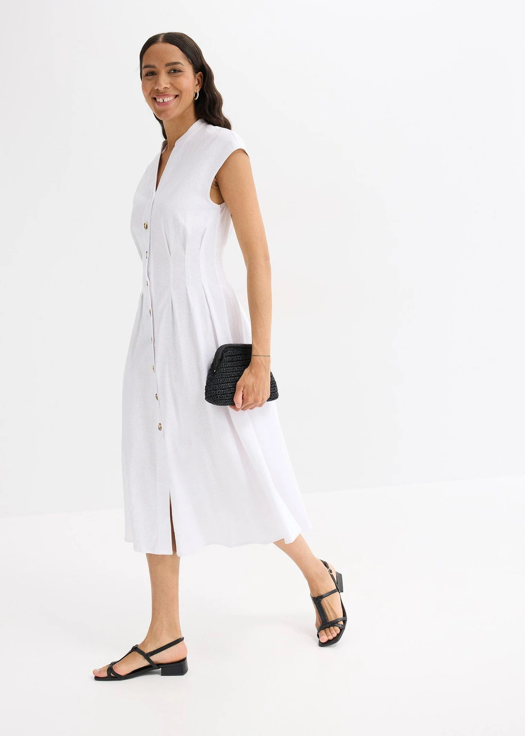 Robe midi légère en lin mélangé - 2