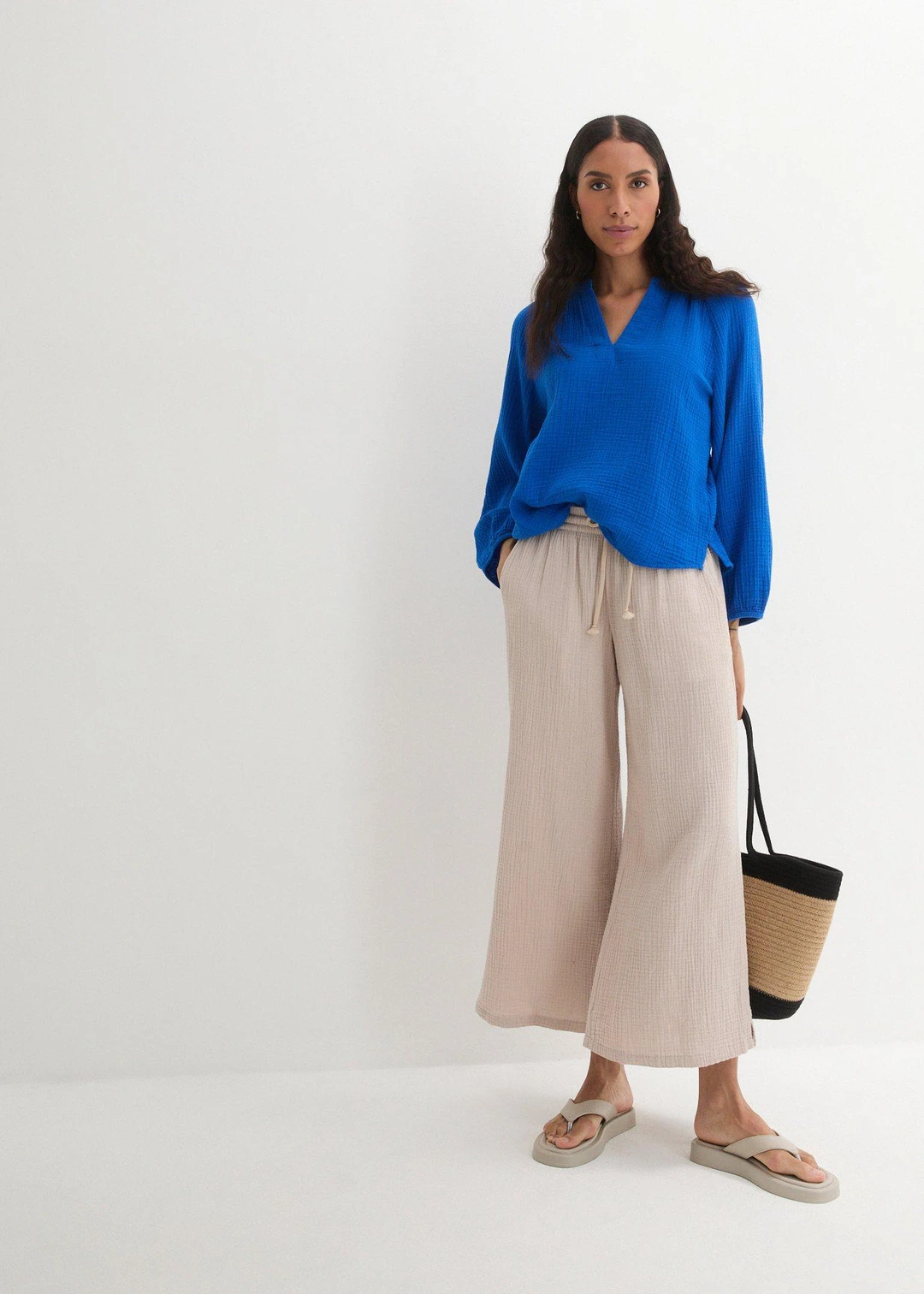 Blouse oversize en gaze de coton - 2
