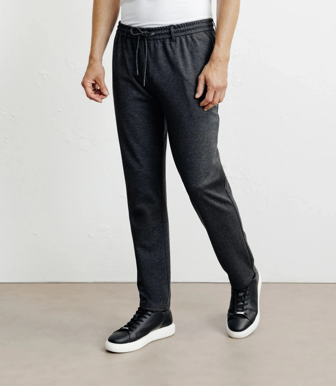 IZAC - Pantalon en maille anthracite