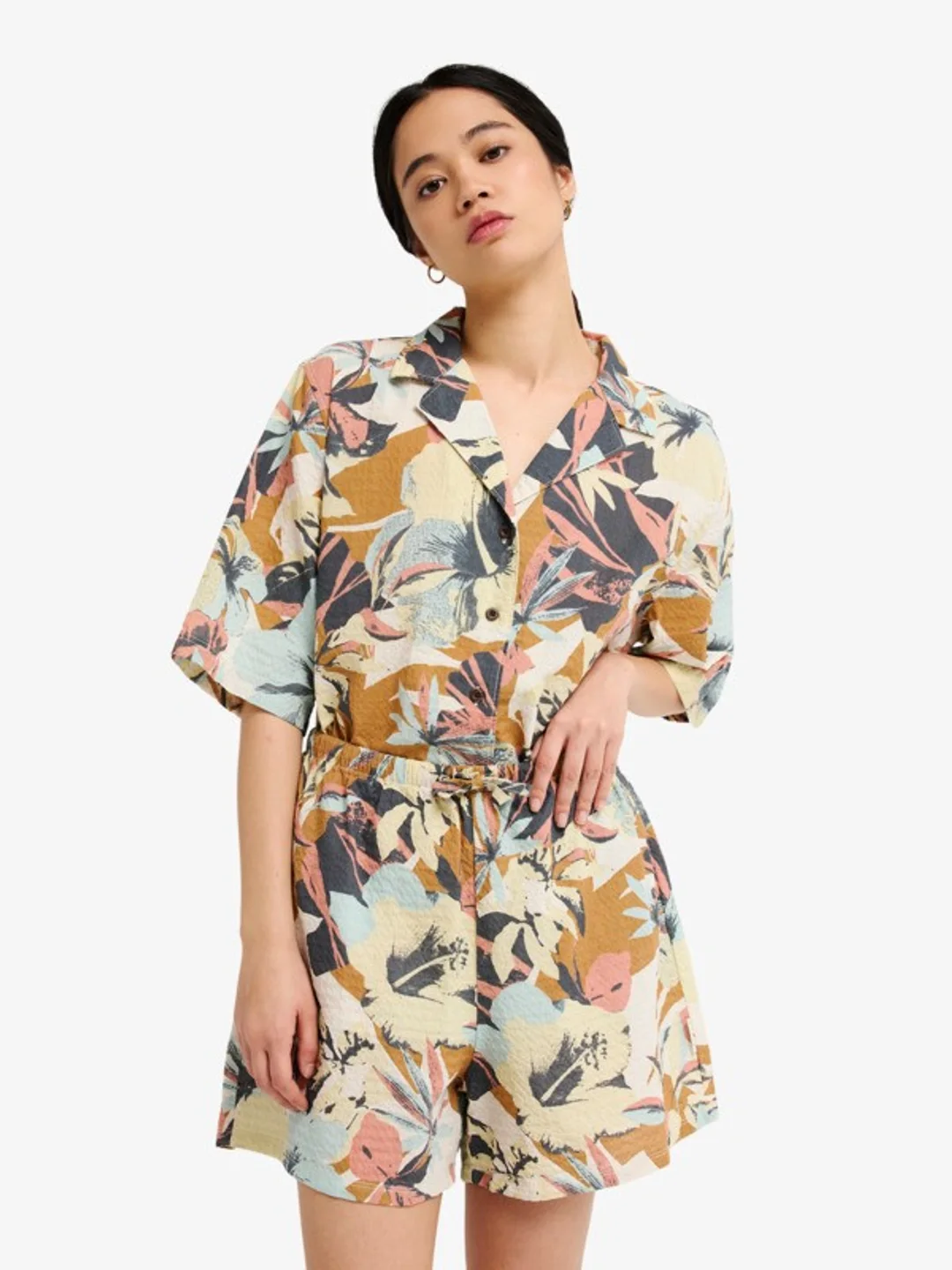Ludden - Short taille élastique pour Femme Vert