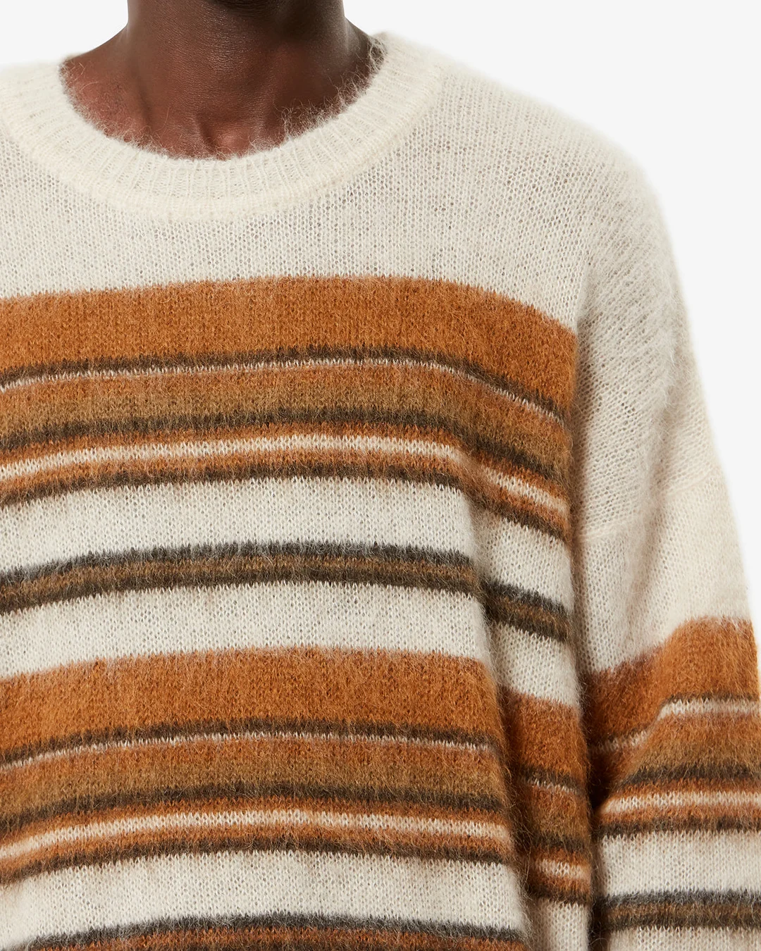 Pull Drussellh - Homme - Ecru/camel - Taille XL - 2
