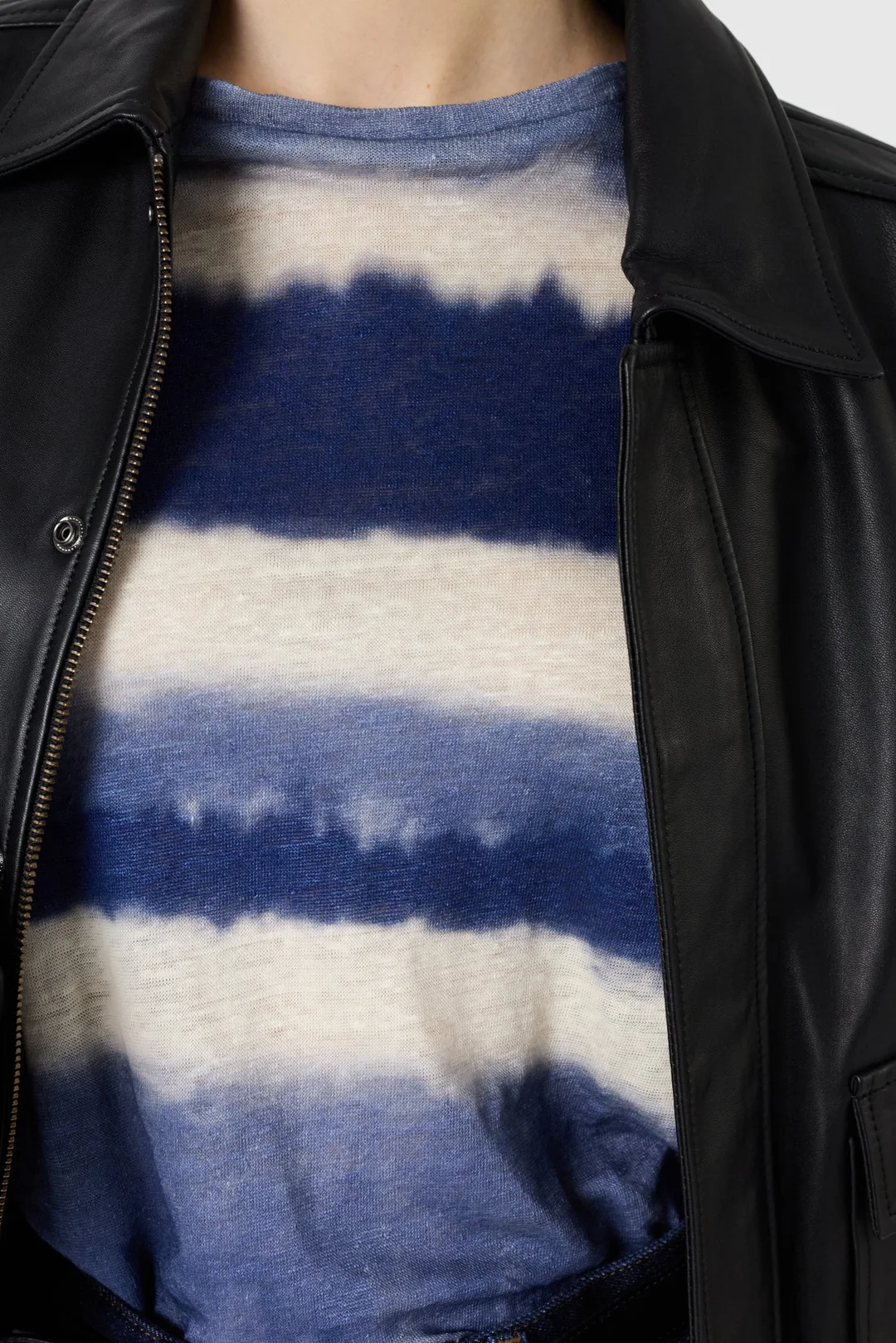 T-shirt tie and die en lin - MABINTY - Caramel - 3