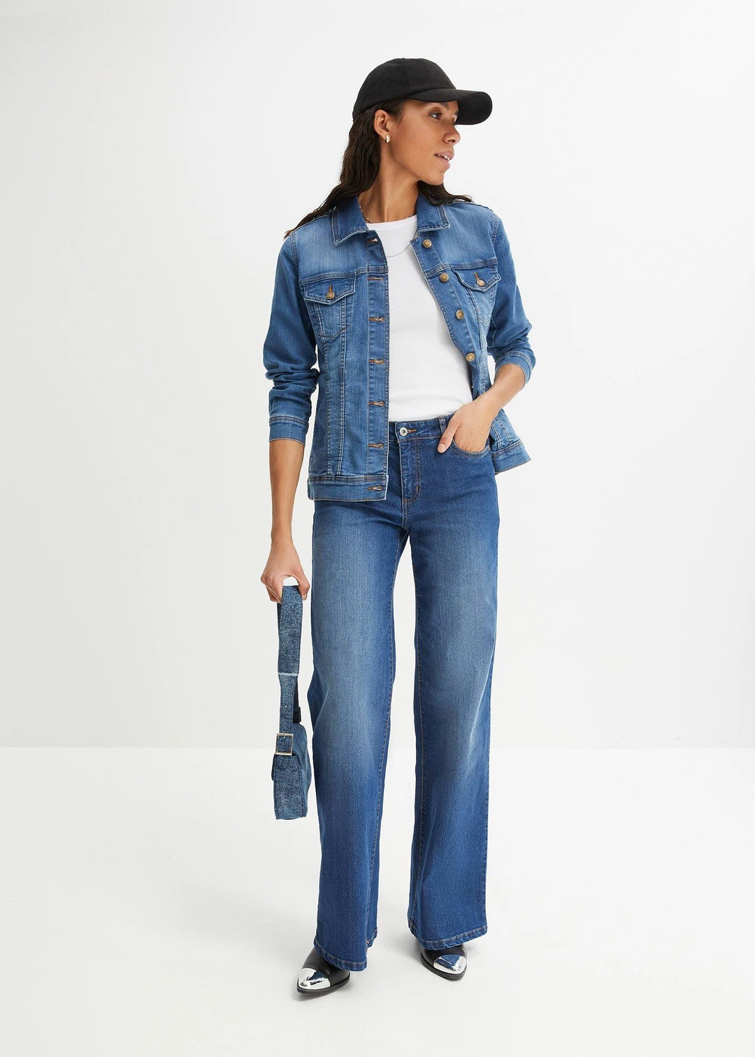 Veste en jean extensible, basique