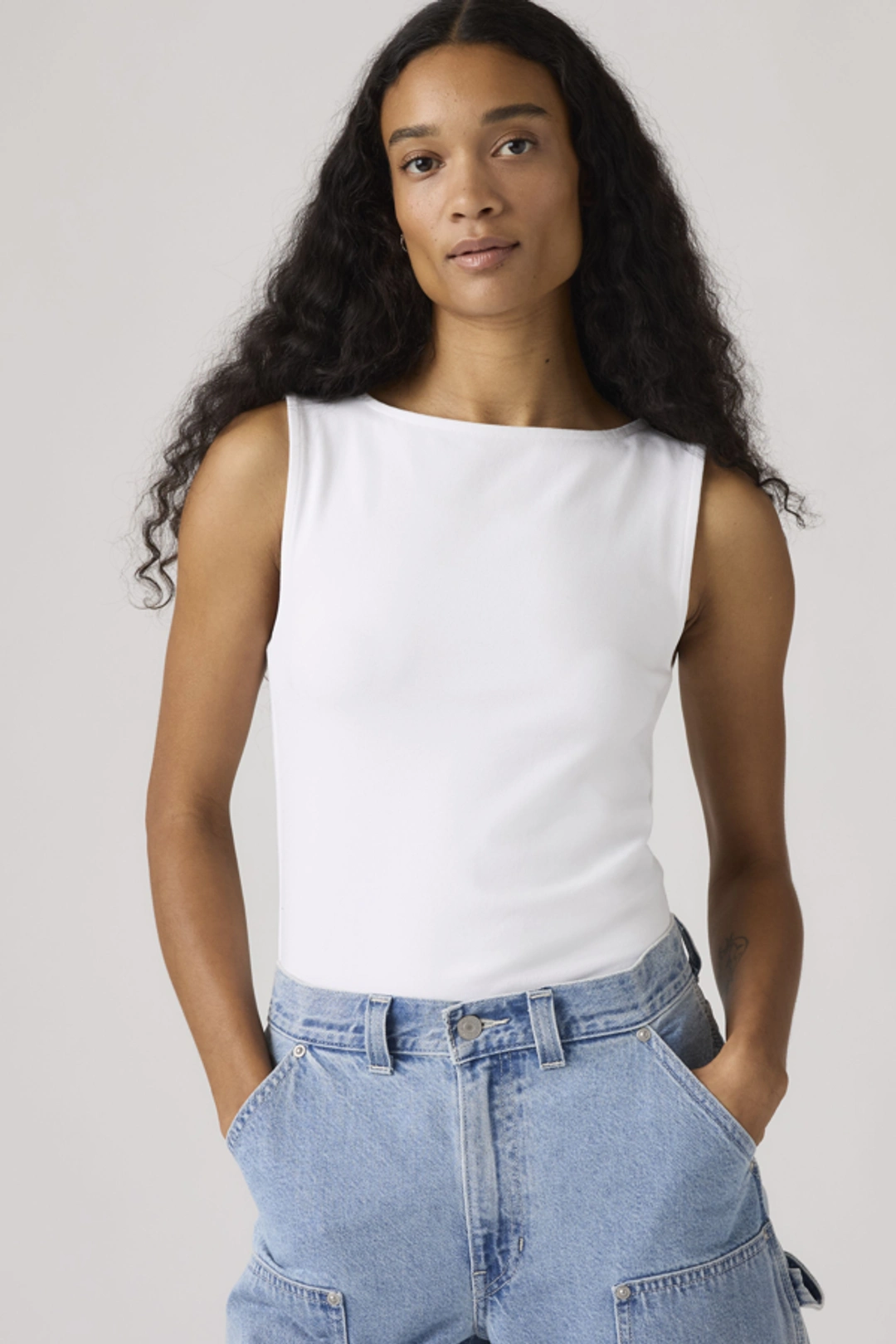 Levi's Haut Encolure Bateau Blair - Femme - Blanc / Bright White - XS