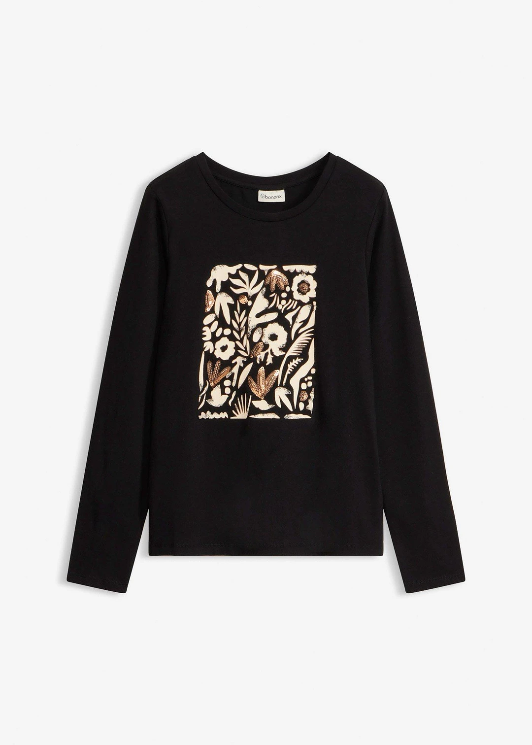 T-shirt manches longues en coton extensible