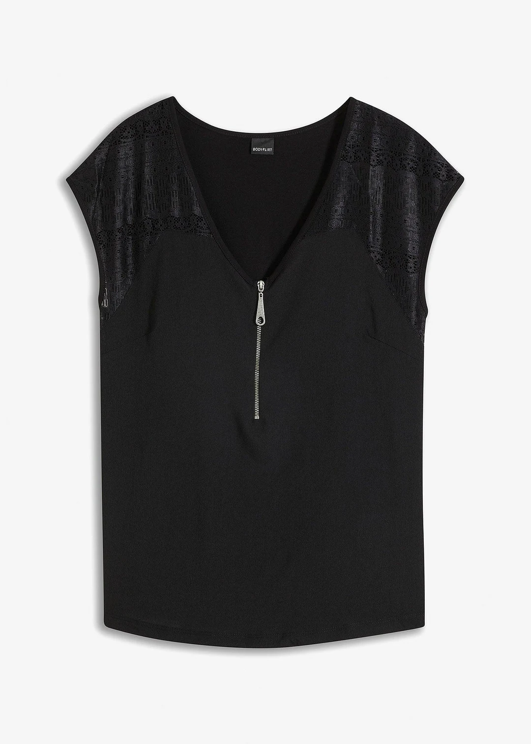 T-shirt à empiècement dentelle