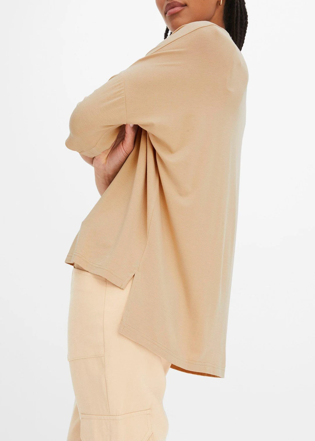 T-shirt boxy en viscose extensible