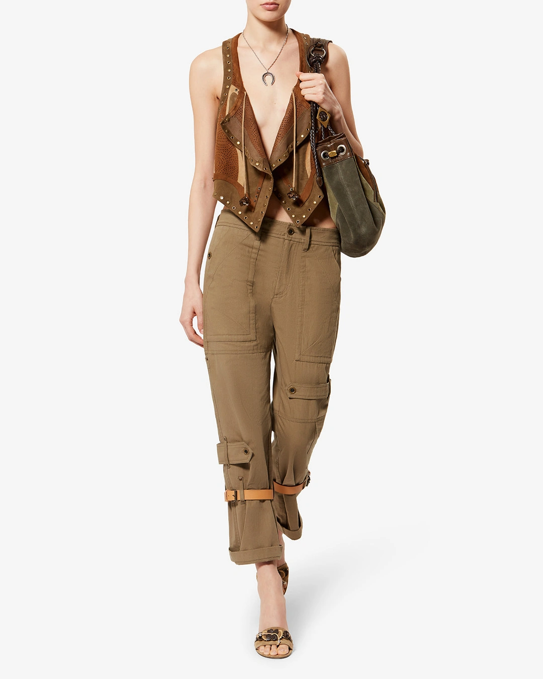 Pantalon Brinda - Femme - Kaki - Taille 42 - 4