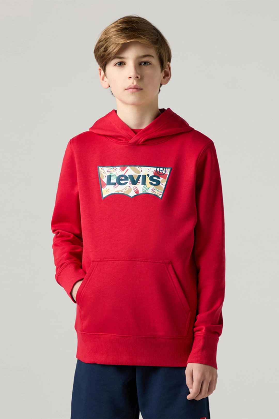 Levi's Teenager Mini Batwing Pullover Hoodie - Homme - Vert / Cameo Green - 14A