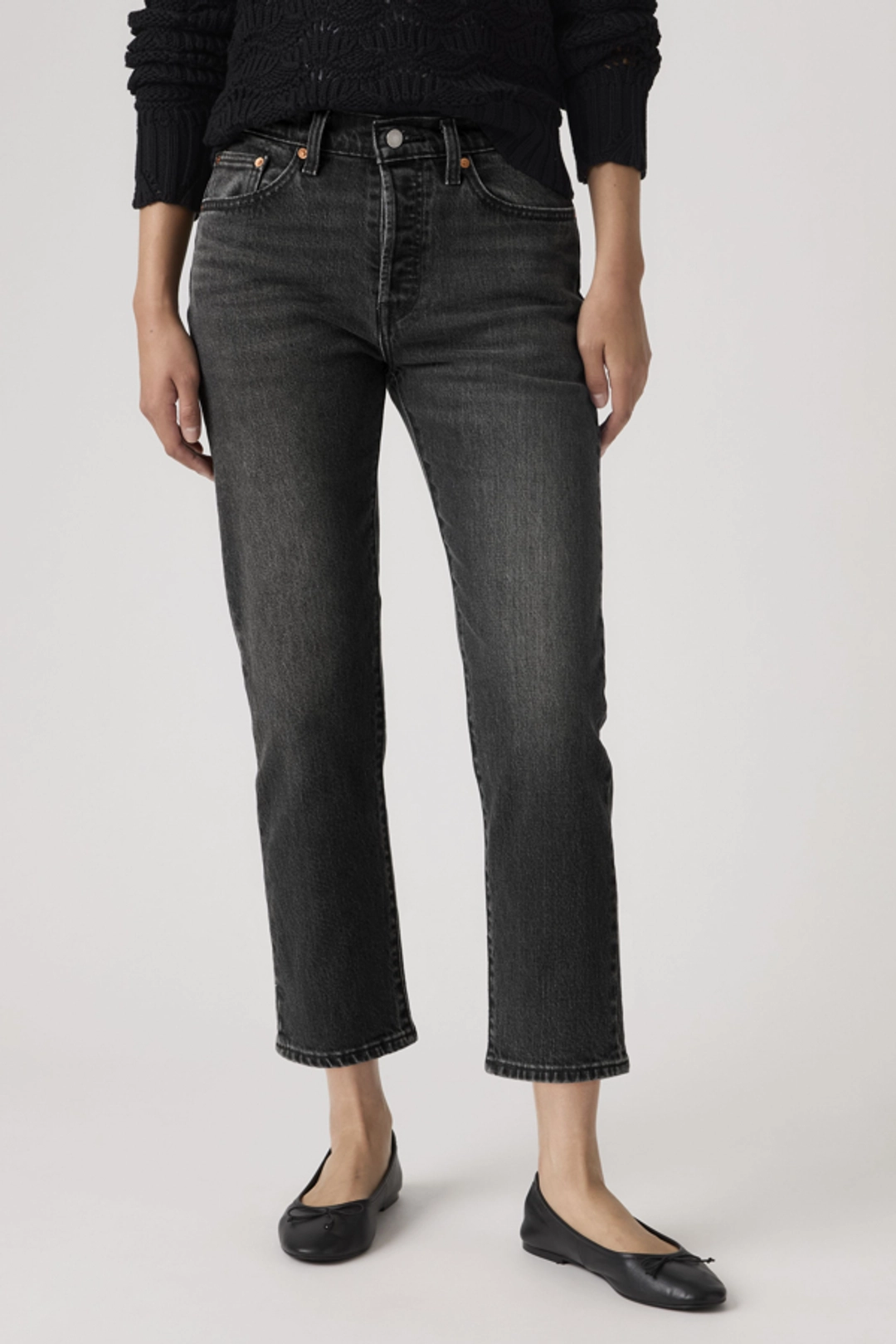 Levi's Jean Coupe Courte 501 - Femme - Noir / Black Sprout - 34X28 - 2