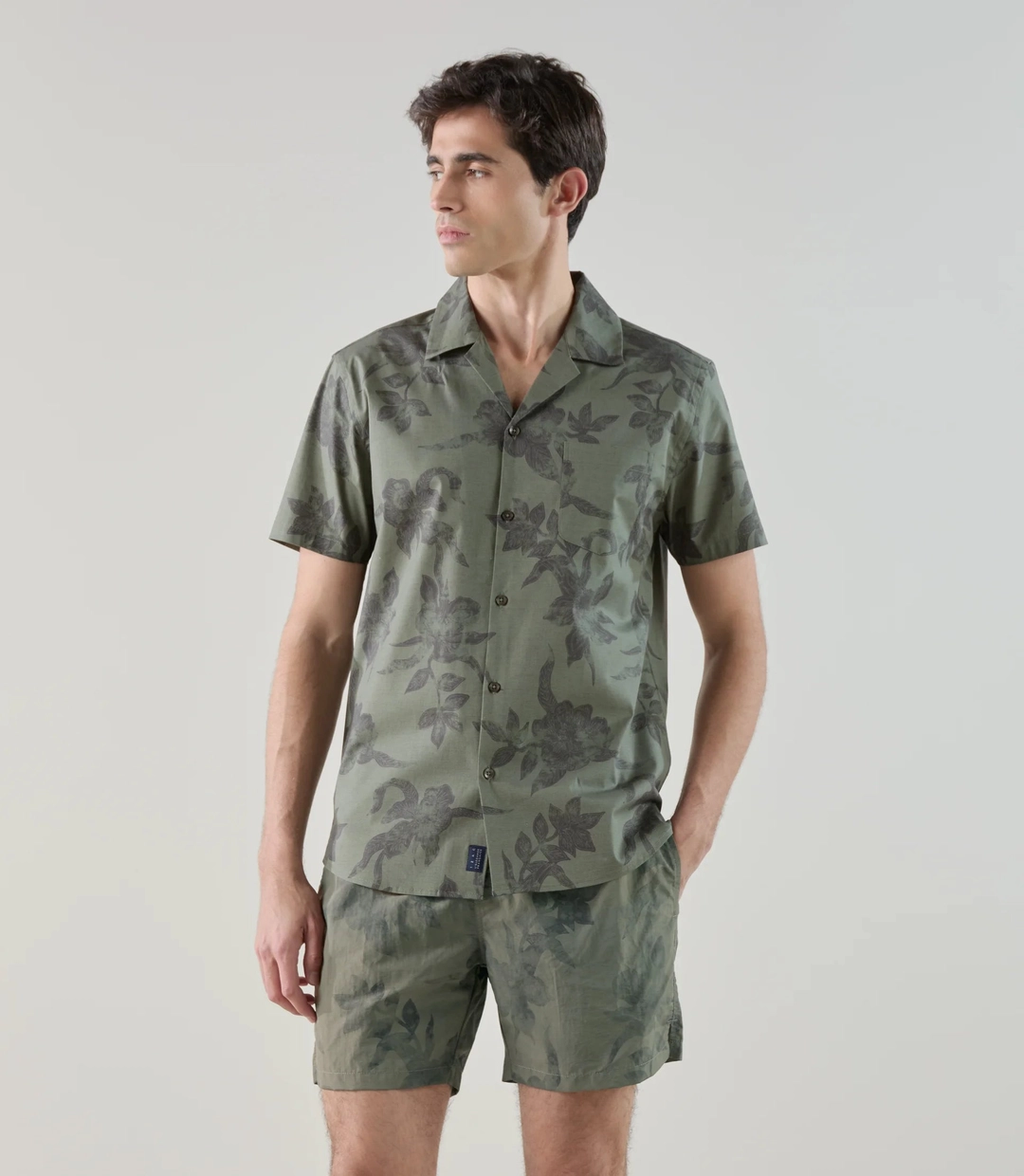IZAC - Chemise fantaisie kaki