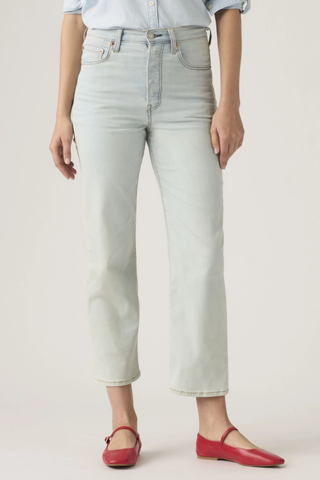 Levi's Jean Droit Ribcage Cheville - Femme - Bleu / Dance Around - 34X29 - 2