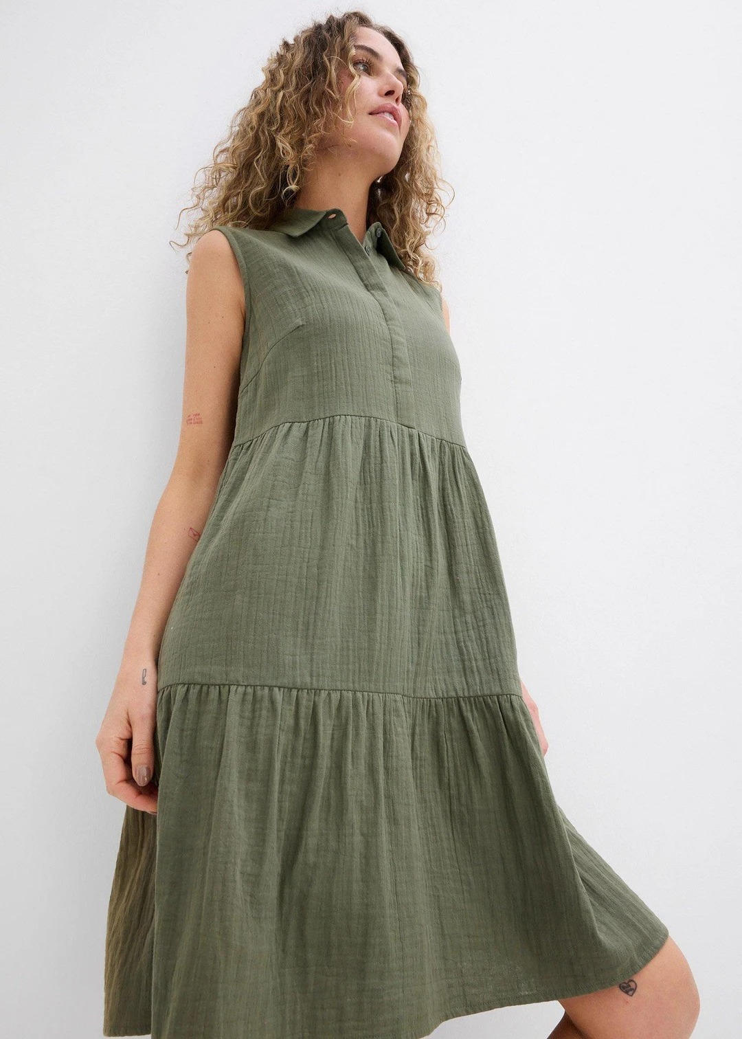 Robe-tunique légère en gaze de coton