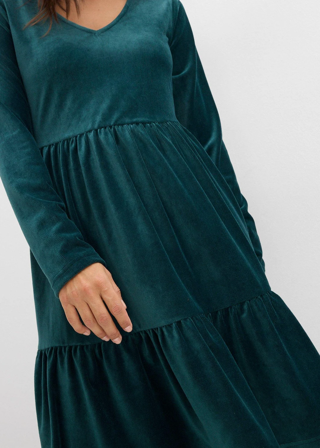 Robe courte en velours extensible - 3