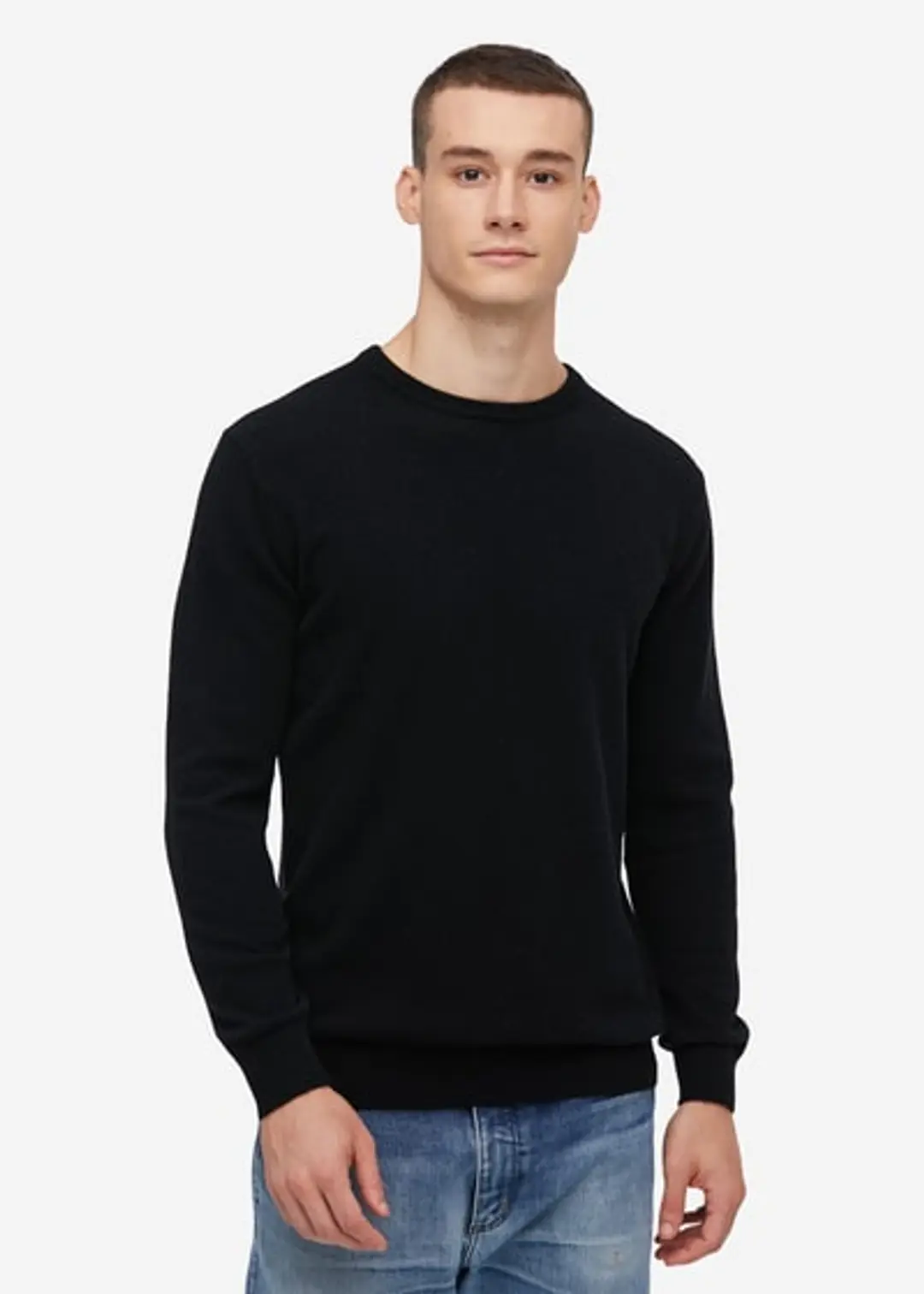 Crew Neck Cashmere Sweater For Men
