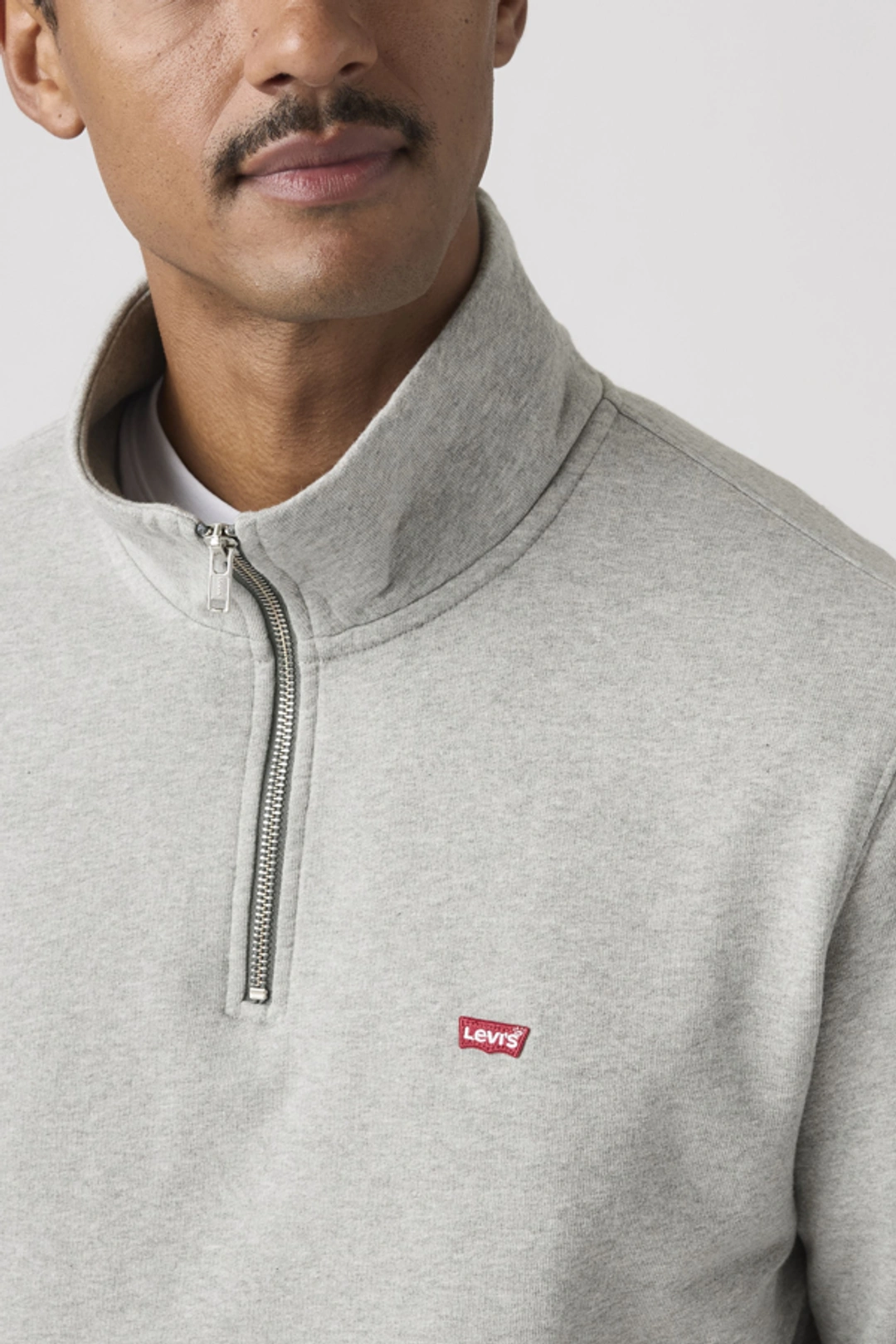 Levi's Pull Col Camionneur Original Housemark - Homme - Gris / Mid Tone Grey Heather - 2XL - 2