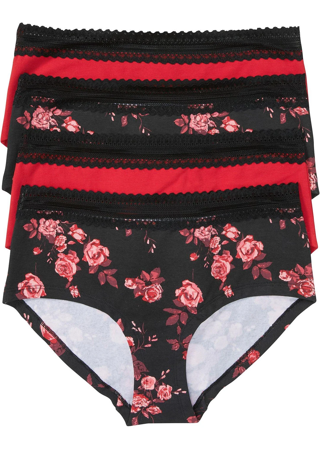 Lot de 4 culottes Maxi avec coton et dentelle