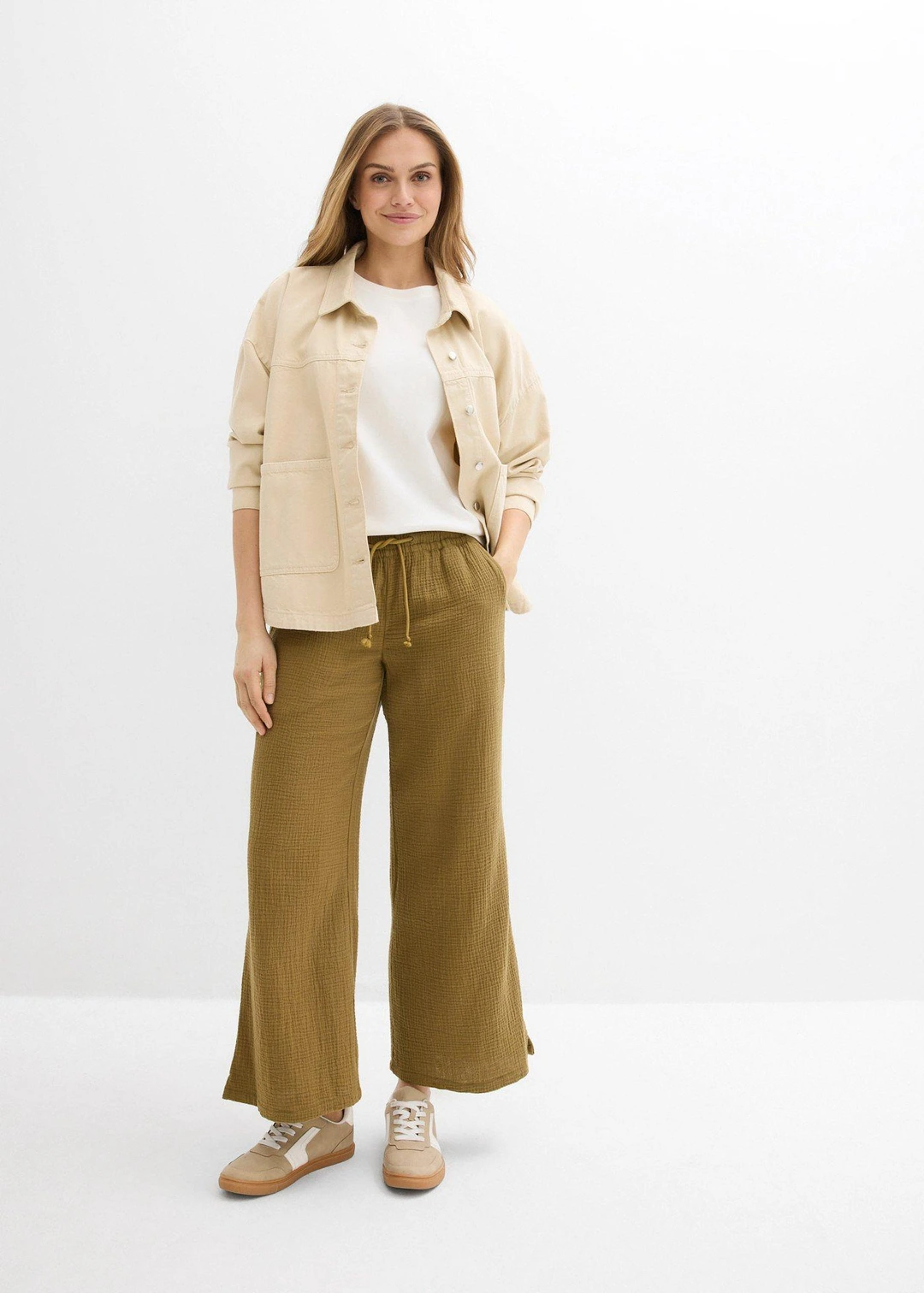 Pantalon palazzo léger en gaze de coton - 2