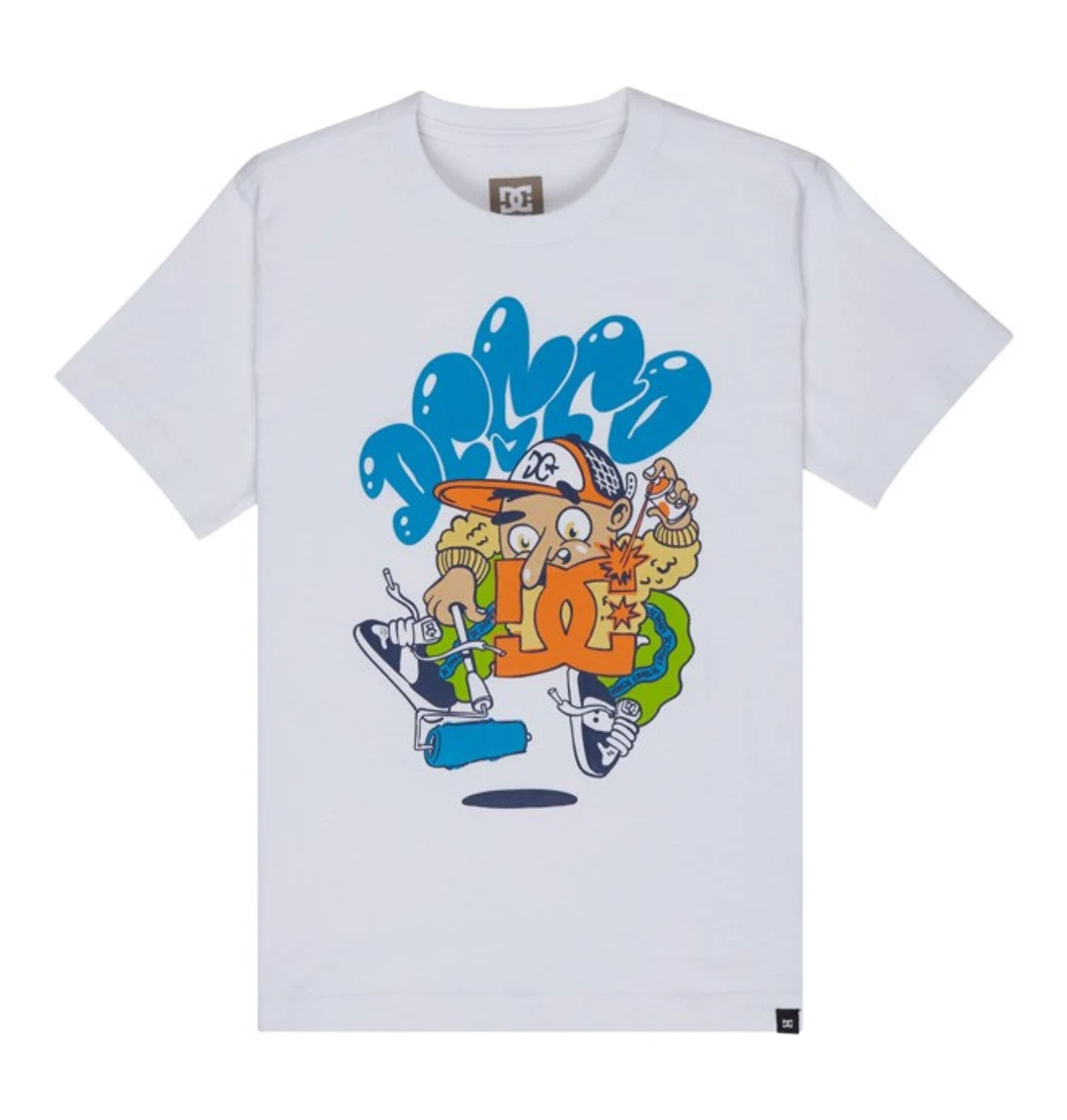 Rollpainter - T-Shirt à manches courtes Blanc Garçon 8-16 ans