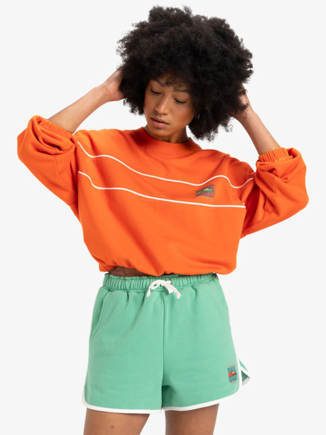 Scallop - Short à taille élastique pour Femme Vert