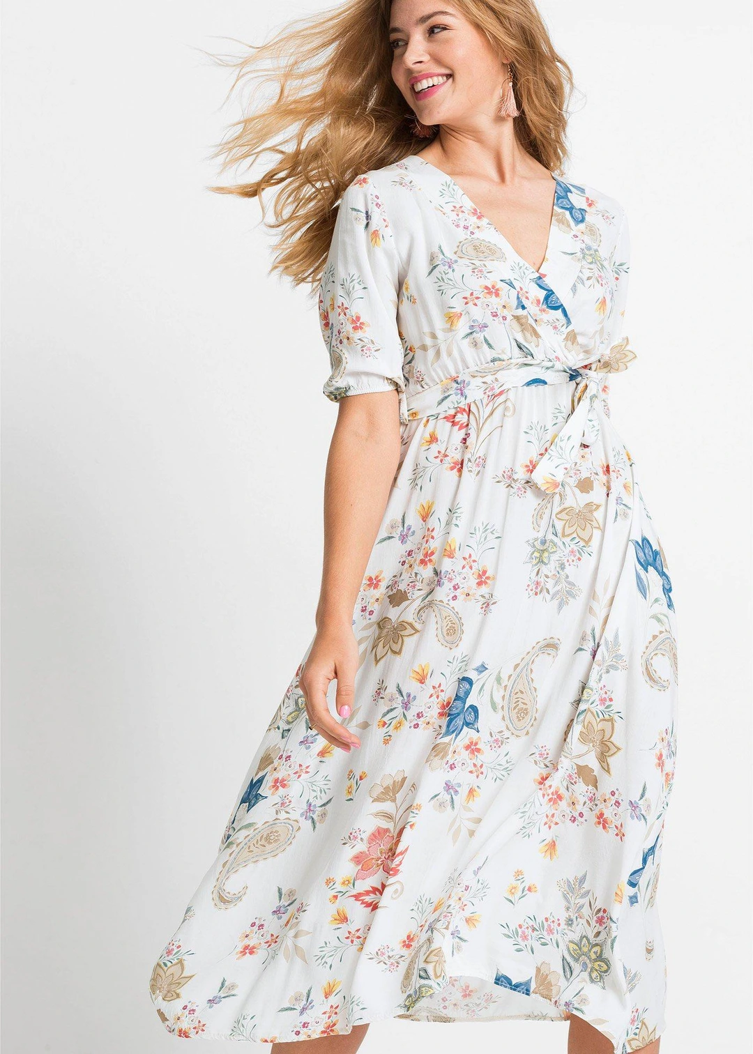 Robe midi en viscose fluide - 3