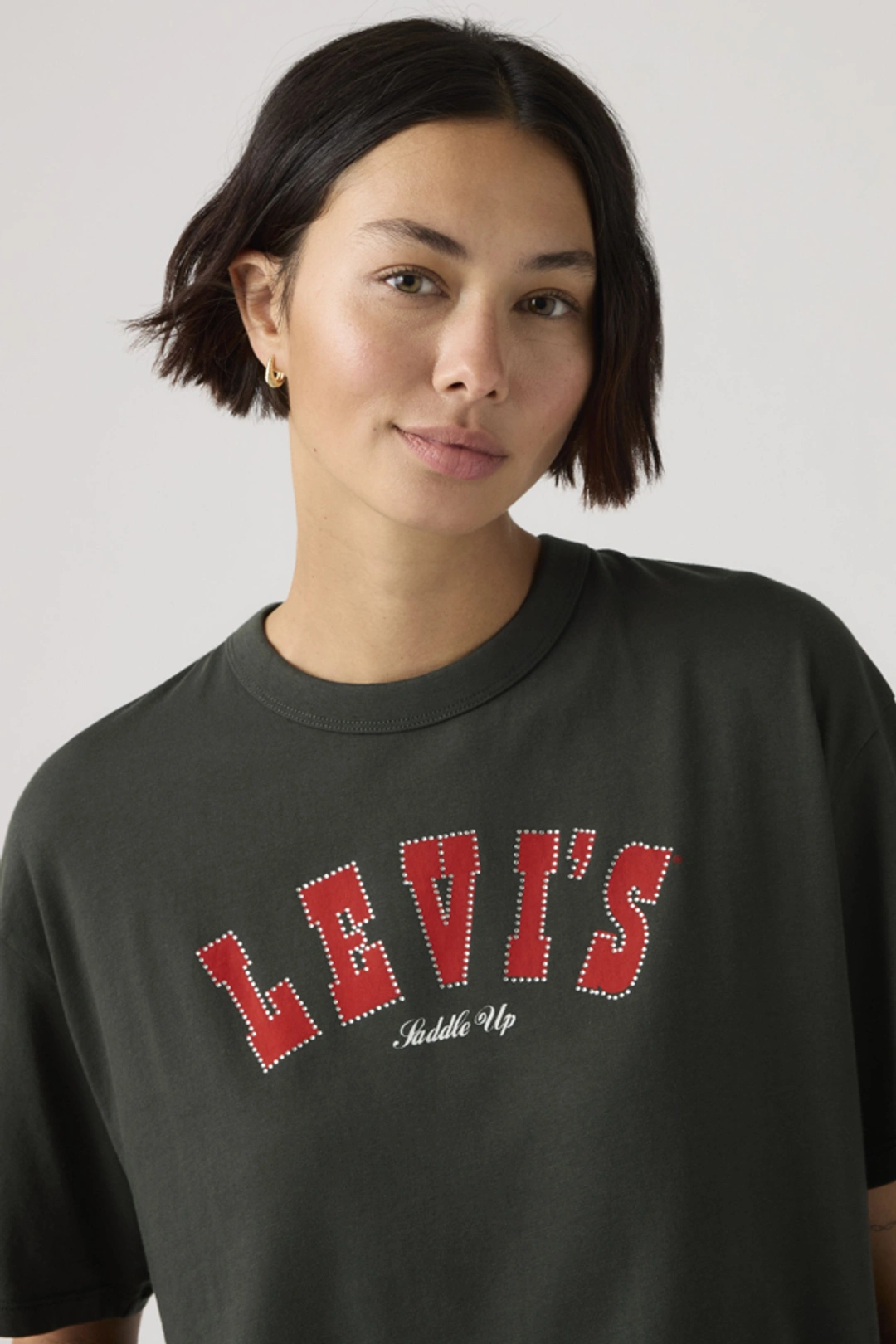Levi's T Shirt Graphique Tabor - Femme - Blanc / Cowboy Boot And Hat Egret - 2XS - 2