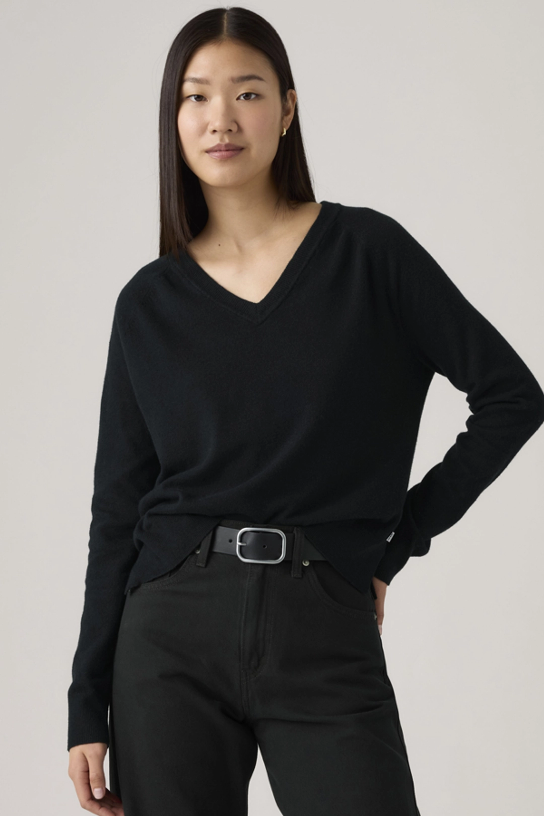 Levi's Cardigan Col V Supersoft - Femme - Noir / Anthracite Night - 2XS