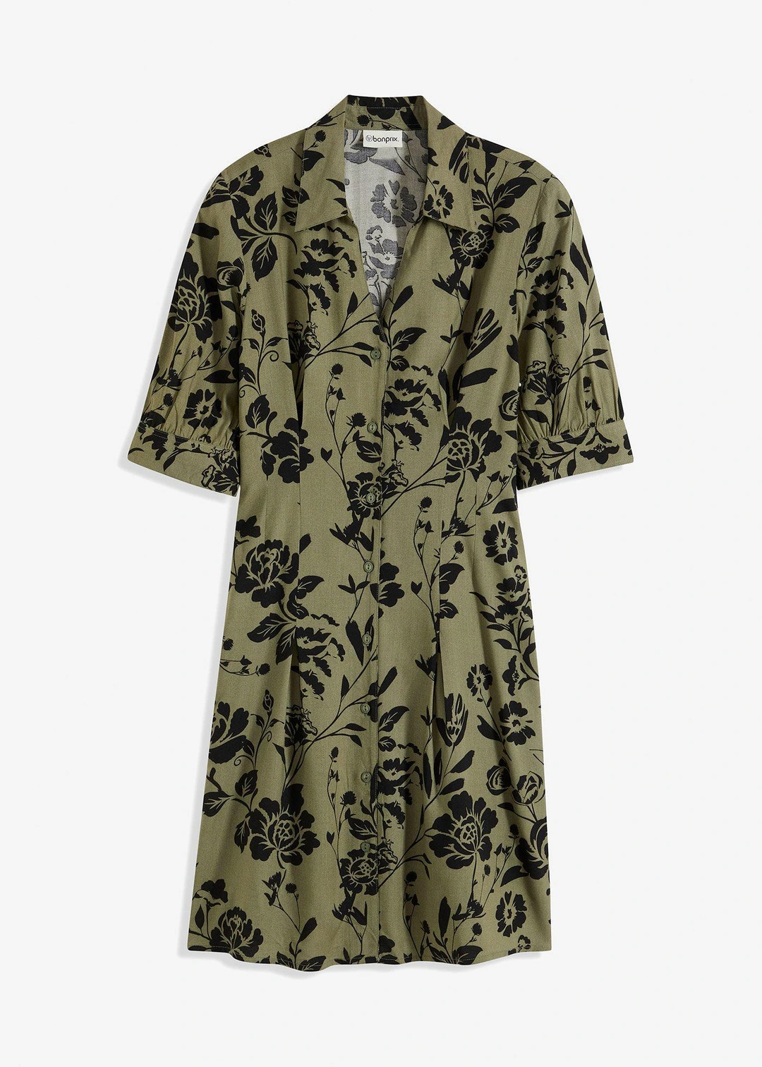 Robe-chemise en viscose fluide