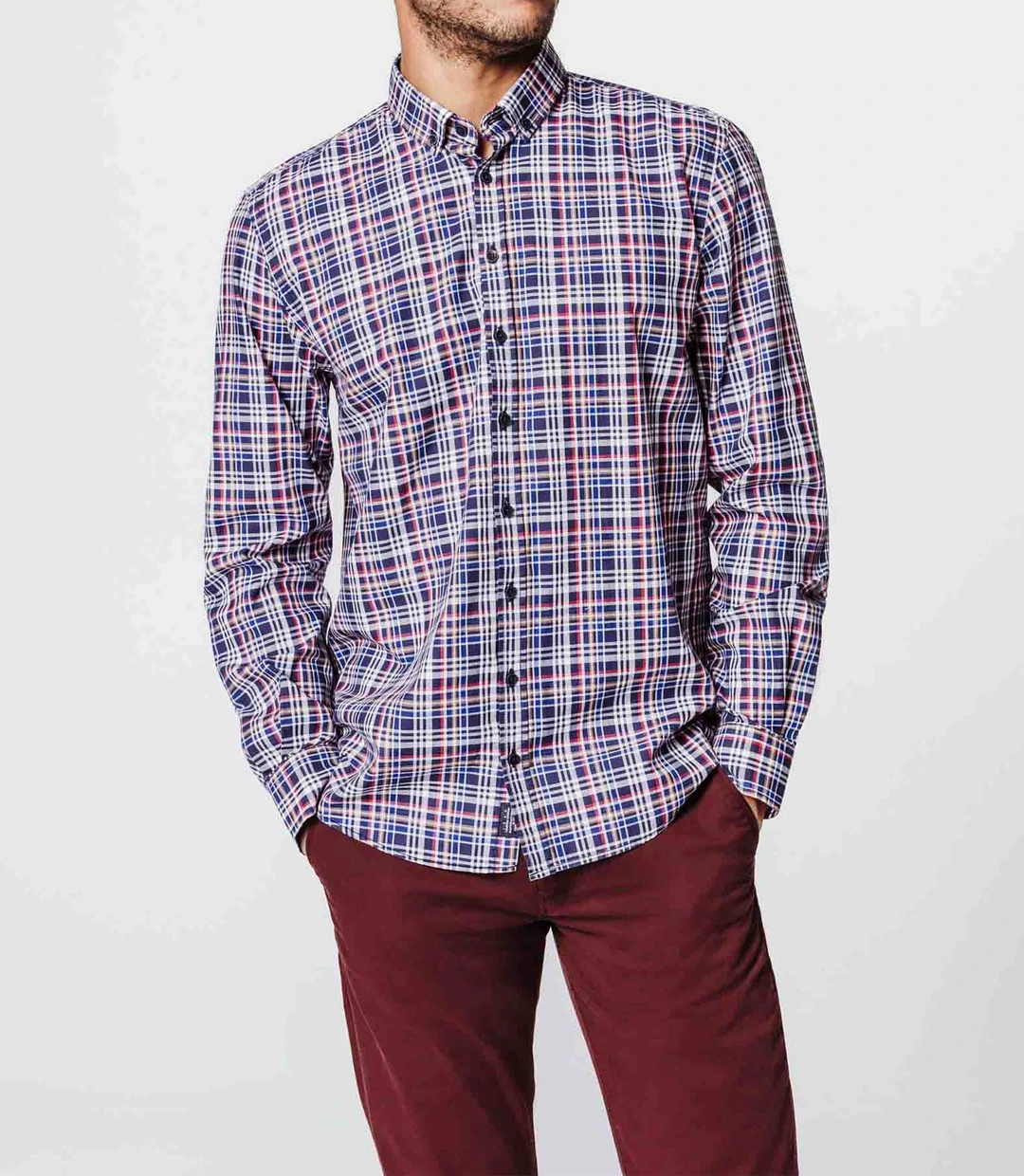 IZAC - Chemise carreaux marine