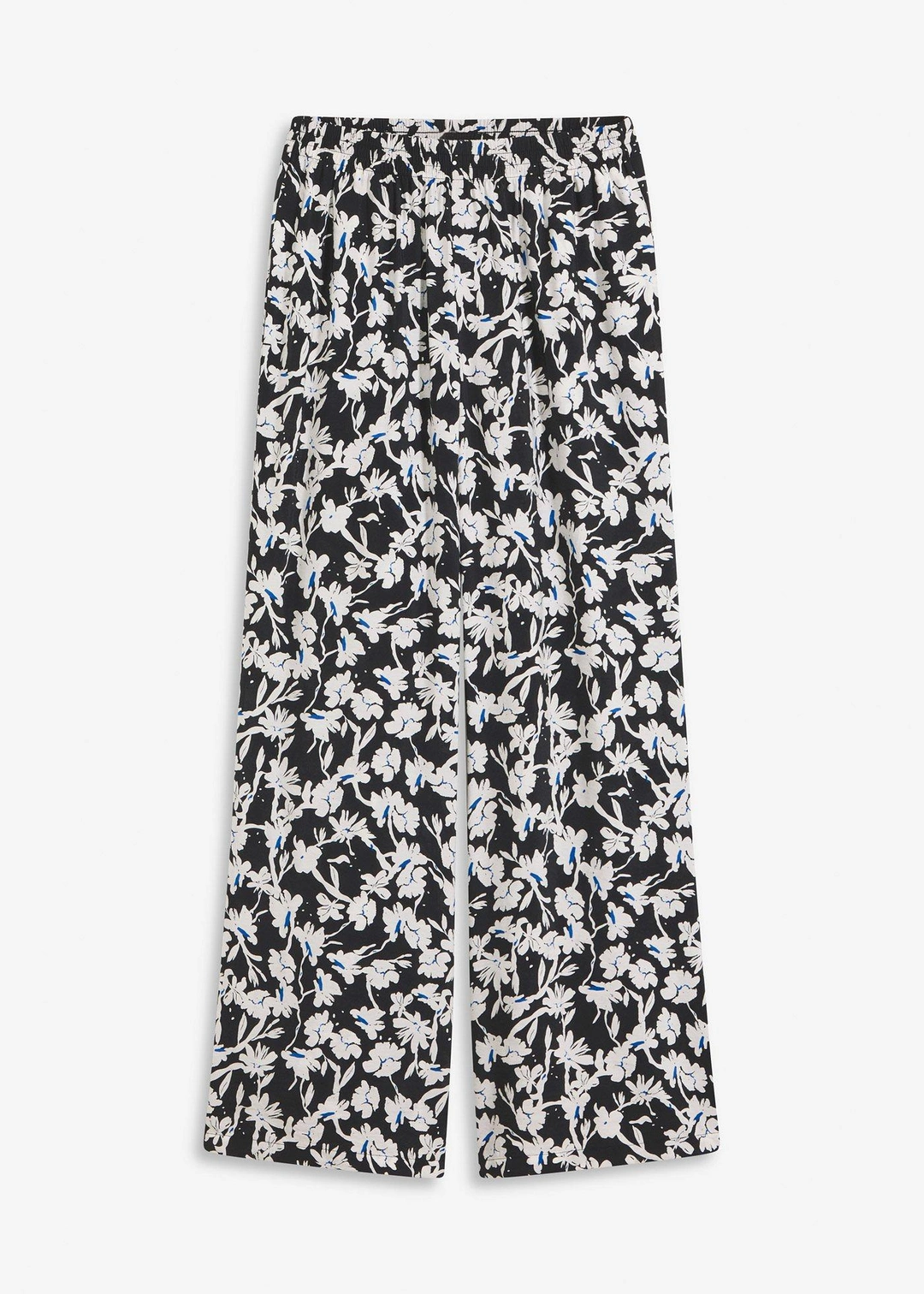 Pantalon palazzo en tissu texturé