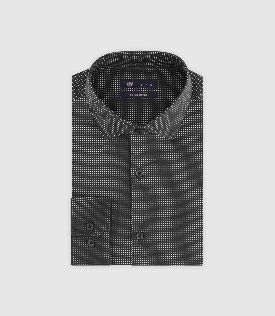 IZAC - Chemise à pois noire