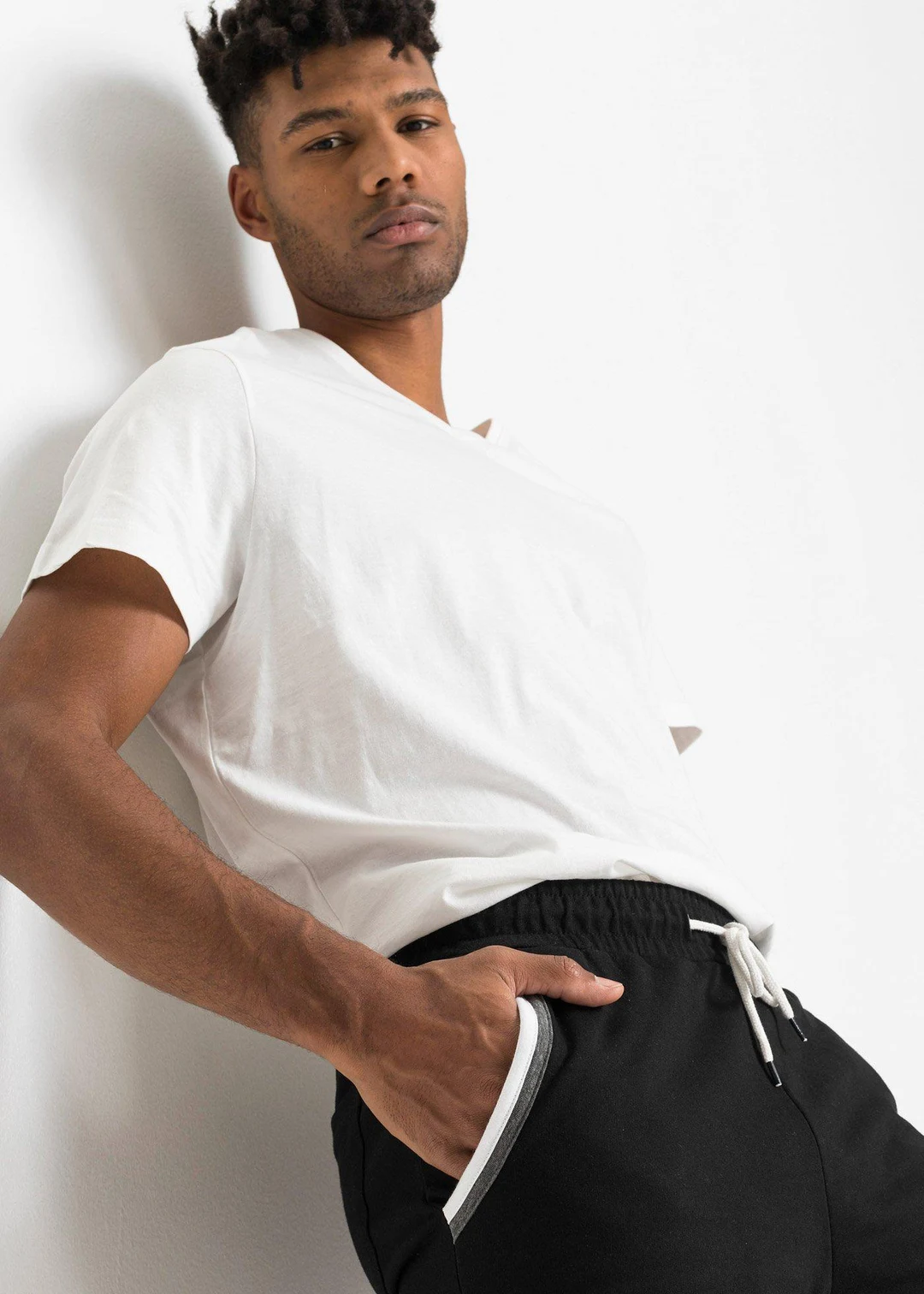 Pantalon de jogging à détails contrastants, 100% coton